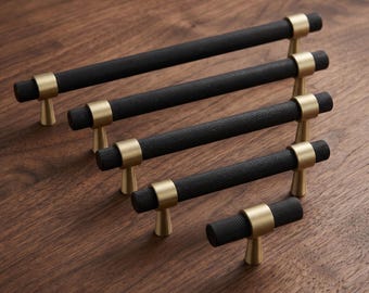 Knurled Cabinet Pulls and T Bar Knobs, Textured Drawer Handles, Kitchen Cupboard Hardware, Dresser Wardrobe Door Furniture Handles