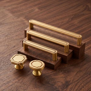 Geometric Cabinet Knobs and Pulls, Decorative Drawer Handles, Kitchen Cupboard Hardware, Dresser Wardrobe Door Handles, Furniture Hardware image 7