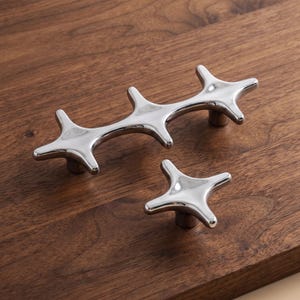 Modern Geometric Cabinet Pull, Sculptural Drawer Handle, Abstract Kitchen Cupboard Hardware, Dresser Wardrobe Door Pull, Furniture Handle