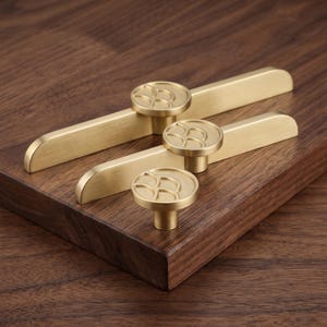 Art Deco Cabinet Pull Handle, Long Drawer Pull, Fan Medallion Kitchen Cupboard Hardware, Dresser Wardrobe Door Handle, Furniture Pull