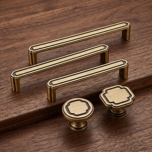 Geometric Cabinet Knobs and Pulls, Decorative Drawer Handles, Kitchen Cupboard Hardware, Dresser Wardrobe Door Handles, Furniture Hardware image 6