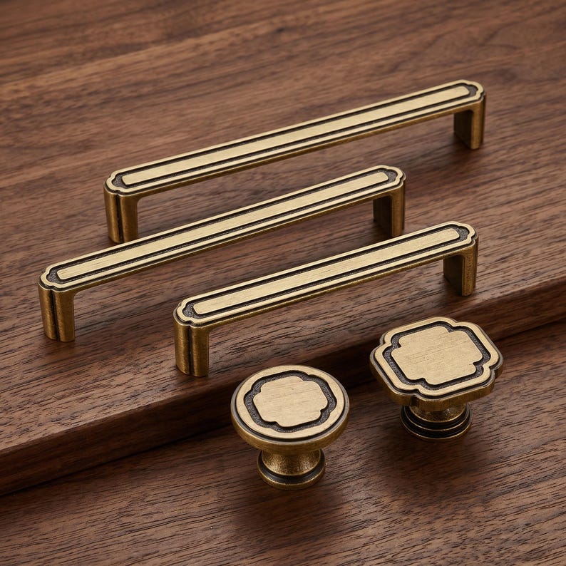 Geometric Cabinet Knobs and Pulls, Decorative Drawer Handles, Kitchen Cupboard Hardware, Dresser Wardrobe Door Handles, Furniture Hardware image 6