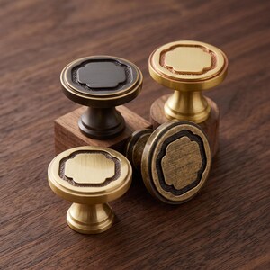 Geometric Cabinet Knobs and Pulls, Decorative Drawer Handles, Kitchen Cupboard Hardware, Dresser Wardrobe Door Handles, Furniture Hardware image 4