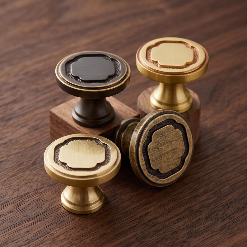 Geometric Cabinet Knobs and Pulls, Decorative Drawer Handles, Kitchen Cupboard Hardware, Dresser Wardrobe Door Handles, Furniture Hardware image 4