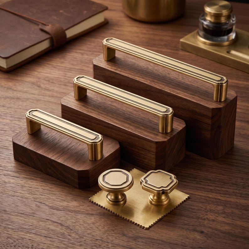 Geometric Cabinet Knobs and Pulls, Decorative Drawer Handles, Kitchen Cupboard Hardware, Dresser Wardrobe Door Handles, Furniture Hardware image 1