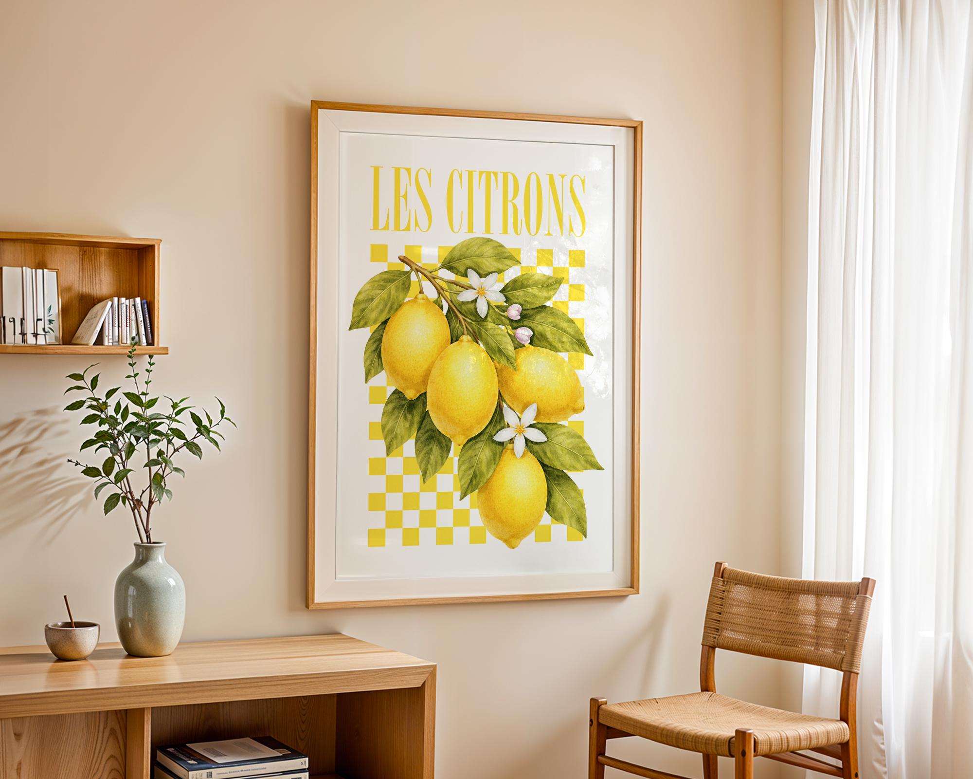 Lemon Botanical Printable Poster – “les Citrons” French Kitchen Wall ...