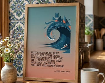 Seamus Heaney Poetry Print – Derry Poet Wall Art, Giclée Poster