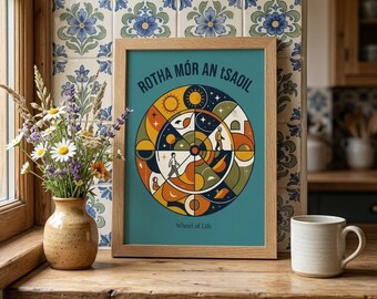 Rotha Mór an tSaoil Irish Wheel of Life Print – Giclée Poster (A2, A3, A4)