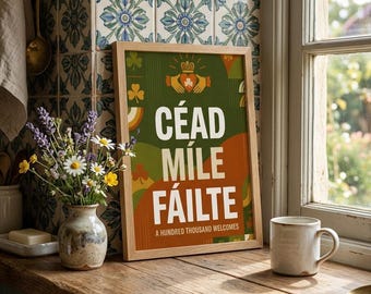 Céad Míle Fáilte Print – Irish Welcome Giclée (A2, A3, A4)