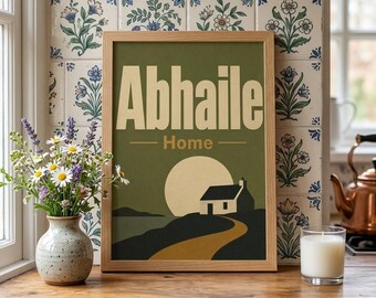 Abhaile Irish Typography Print – Giclée Quality Home Wall Decor Poster