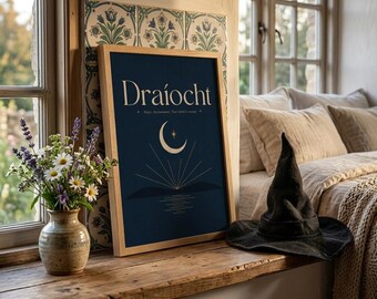 Draíocht Irish Magic Fine Art Print - Giclée Typography Wall Decor