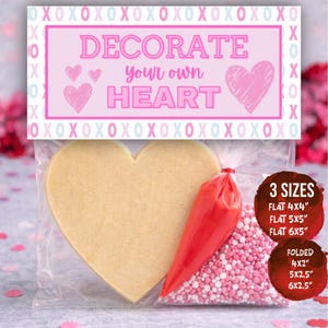 Valentine Cookie Decorating Kit Bag Topper (Digital Download) | 3 sizes