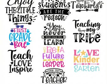 Teacher SVG Bundle | Classroom Designs for Cricut, Silhouette (instant ...