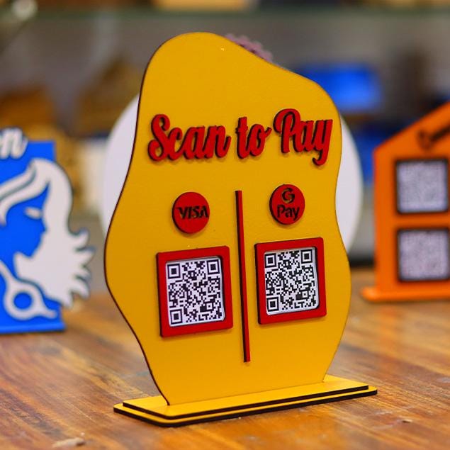Scan Qr Code Stand 30 QR Code Stand Bundle for Business Social Media & Scan to Pay QR Sign ...