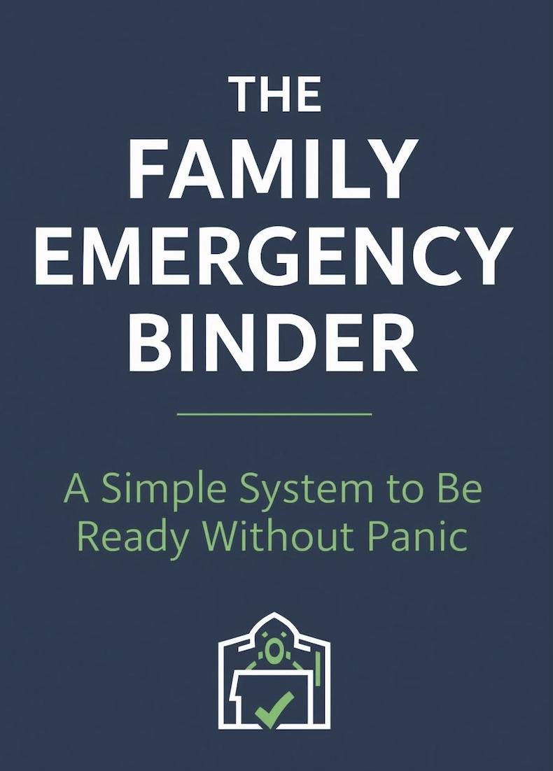 Family Emergency Binder Printable | Emergency Planning PDF | Home ...