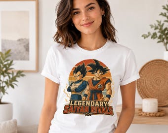Legendary Saiyan Rivals PNG, Goku Vegeta PNG, Anime Shirt Design, Dragon Ball Z PNG, Sublimation Dtf  Print File, Instant Download
