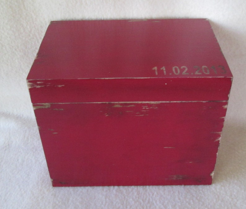 5x7 or 4x6 wooden recipe box shabby recipe box distressed 5x7 recipe box