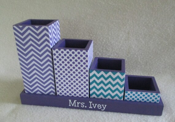 Pencil Cup Set Desk Organizer Desk Set Organizer Etsy