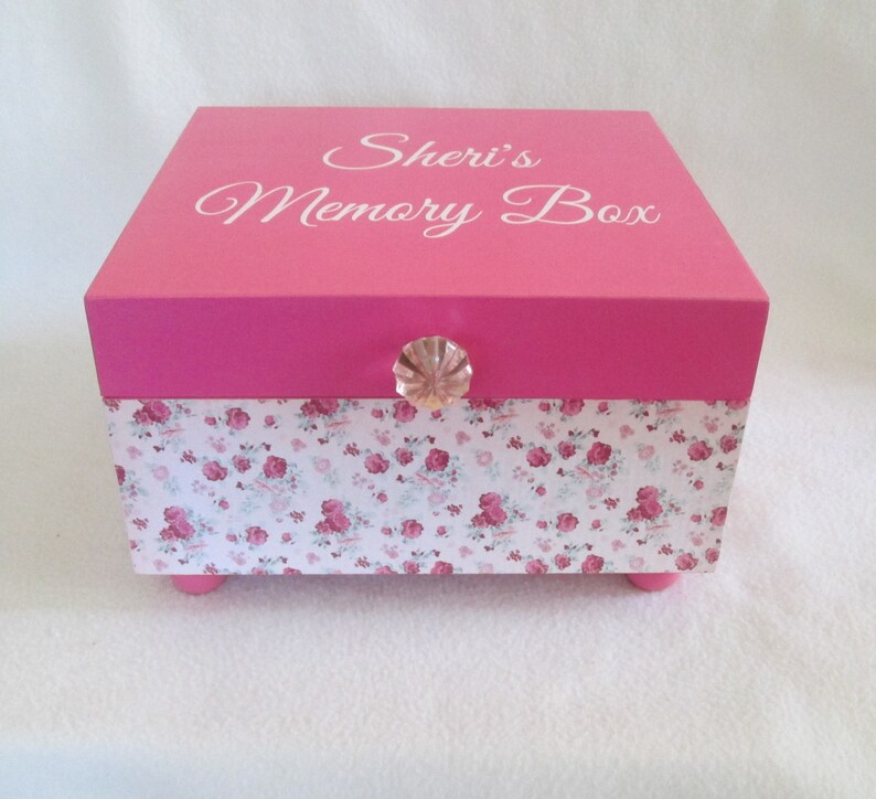 Large Keepsake Box Memory Box Rose Keepsake Box Roses Etsy
