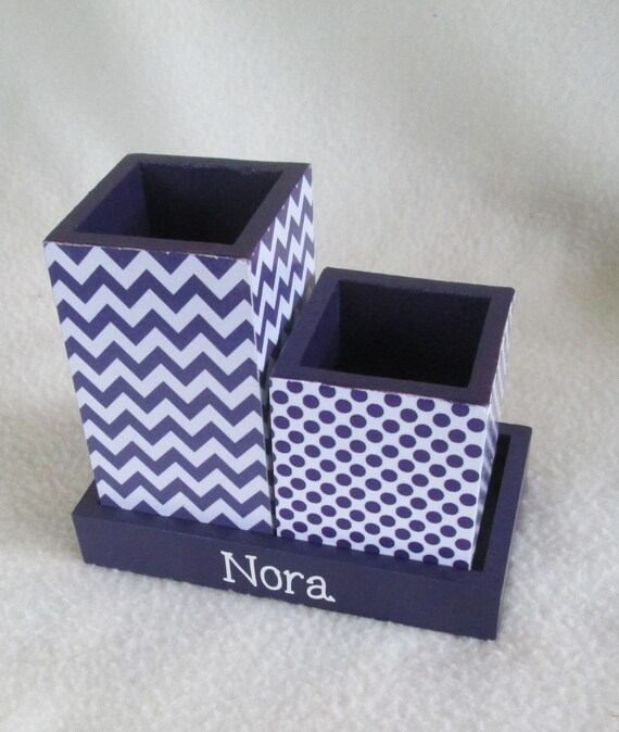 Purple Desk Organizer Pencil Cup Holder Office Organizer Etsy