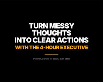 The 4-Hour Executive: AI-productiviteitssysteem voor focus en uitvoering | Digitaal hulpmiddel