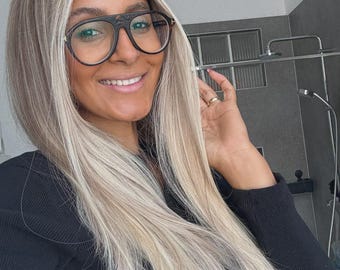 Sassy Glueless Human Hair wig | Light Beige Blonde HD Lace