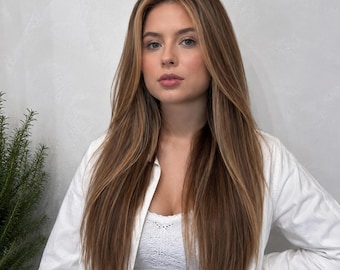 Eve Glueless Human Hair wig | Soft Brunette hair | HD Lace