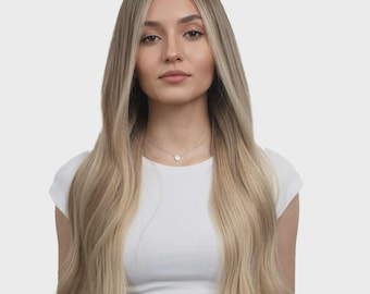 Starlight Glueless Human Hair wig | Light blonde balayage | HD Lace