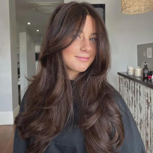 Classic Rich Brown Glueless Human Hair wig | Brunette hair | HD Lace image 4