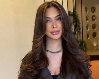 Classic Rich Brown Glueless Human Hair wig | Brunette hair | HD Lace