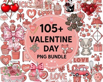 Valentine's Day PNG Clipart Bundle – Whisk Style Designs (Commercial Use