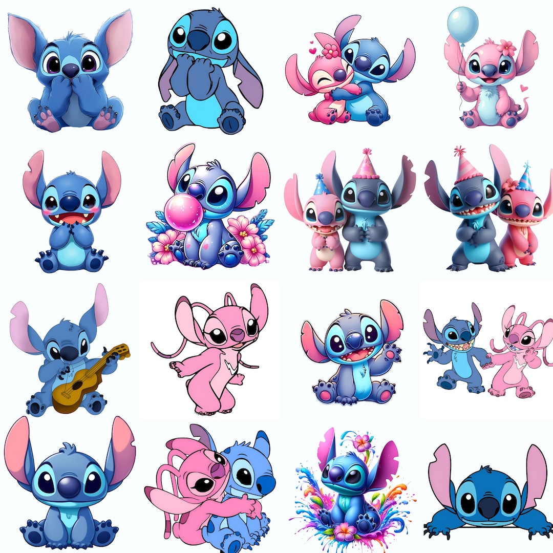 Cute Stitch PNG Clipart | Cartoon Alien Sublimation Design | Kawaii ...