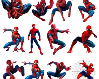 Spiderman PNG Clipart Set | 12 Transparent PNGs | High Resolution Download