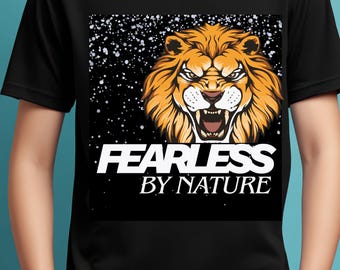Diseño de camiseta de león / Gráfico de león poderoso / Diseño de camiseta de animal / Descarga digital PNG SVG / Descarga instantánea