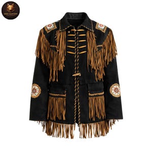 Chaqueta Frontier Spirit con flecos – Edición artesanal Heritage Black
