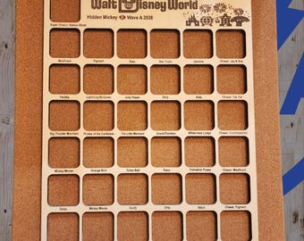 Personalized Disney Hidden Mickey Pin Board Display - 2025 or 2026 l Disney Mystery Box Pinboards