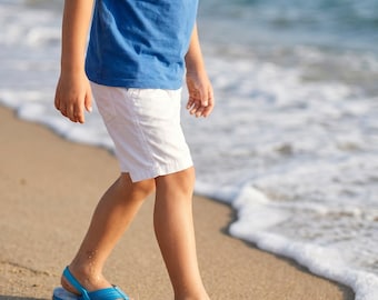 Children's Wonder Nation Boys Shark Flip Flops Size 8 - 10