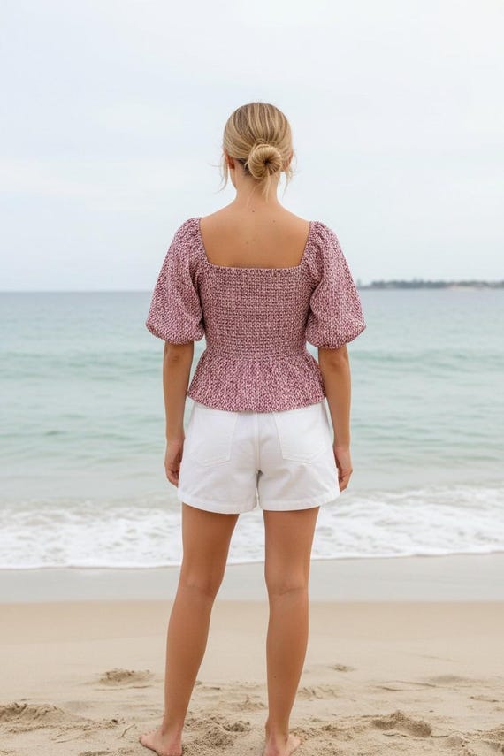 Universal Thread Size S Flutter Sleeve Corset Blo… - image 2