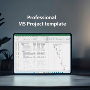 Mall för projektledningsplan | Gantt-schema för MS Project | PMI-baserat schema | Professionell planerare