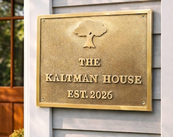 Brass Personalized  Name Plate, Custom Designs & Plaques, Good Finish Home Address Sign