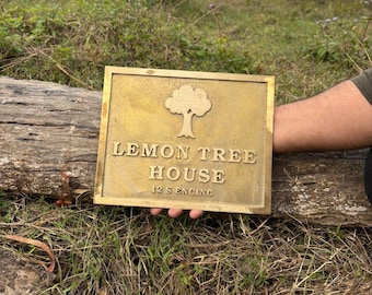 Personalized Brass Name Plaques - Custom Home, Office, Business Doors Sign Plaque | BRIGHTIRONMAN