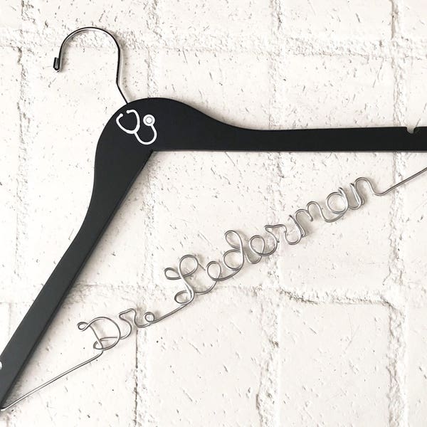 Unique Gift for Doctor, Residency Match Day Gift Idea, White Coat Hanger, Gift for Graduating Medical Students, Medical School Grad Gift