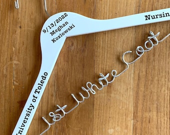 Personalized Doctor Graduation Hanger for Best Friend / Creative White Coat Ceremony Gift Ideas / Graduation Gifts from Parents