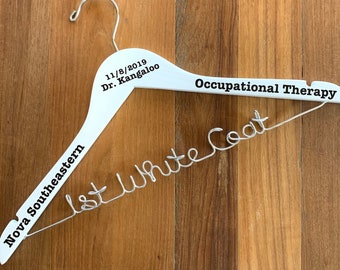 Occupational Therapy Gift, White Coat Hanger, Physical Therapist Gift, PT gift, PT School Graduation Gift, Speech Therapist Gift, DPT Gift