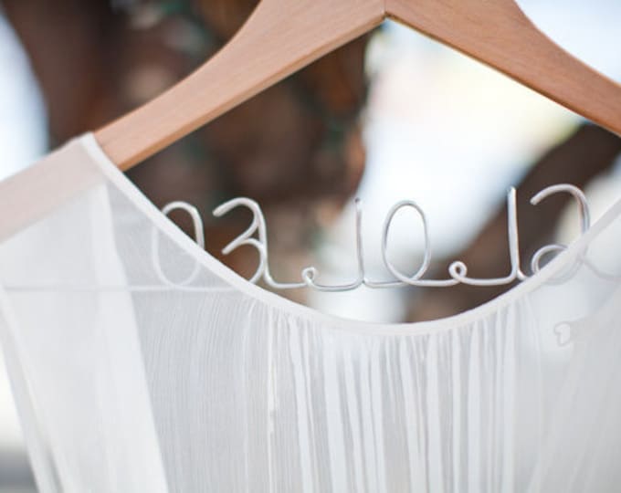 Wedding Dress Hanger, Wedding Date Hanger, Sale Personalized Hangers, Gift for Bride, Bridesmaids Gifts, Wedding Photo Prop