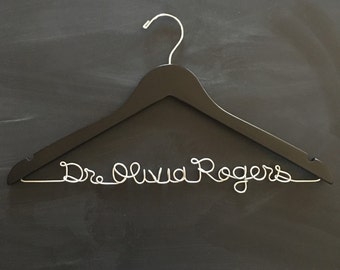 Doctor Hanger / Medical School Graduation Gift / Future Dr Personalized Hanger / White Coat Ceremony Gift / PhD Gift / Med Student Gift