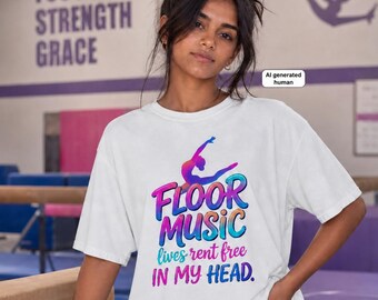 Gymnastics Dopamine Shirt, Floor Music Comfort Colors Graphic Tee, Humorous Gymnastics Lover Gift