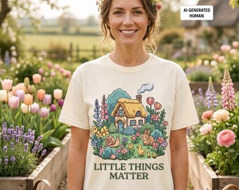 Cottagecore Garden Shirt, Floral Graphic Comfort Colors Tee, Gardener Gift, Nature Lover