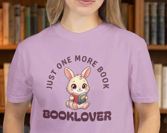 Bunny Reading Shirt, Book Lover Tee, Cozy Bibliophile Apparel