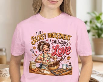Secret Ingredient Love Baking Shirt, Comfort Colors Baker Gift